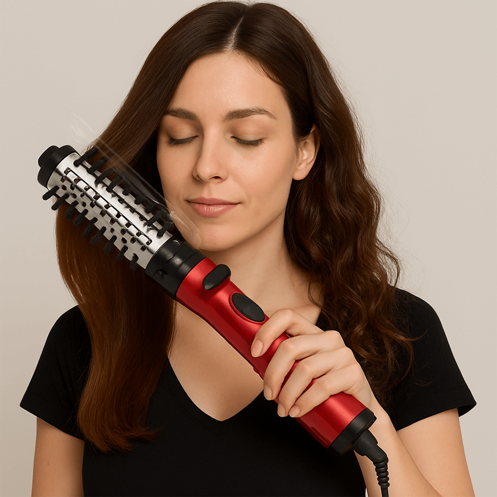 Brosse Soufflante 3-en-1 – Lissez, Bouclez & Séchez Facilement